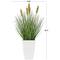 20" Green Foliage Artificial Plant with White Pot